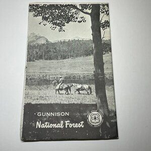 Vintage 1965 Gunnison National Forest Map Colorado No Rips